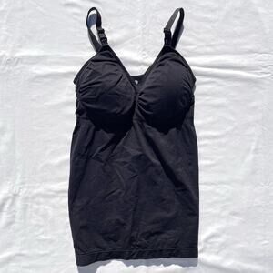 Kindred Bravely Padded Nursing Tank Top Womens Large Black Stretch Breastfeeding